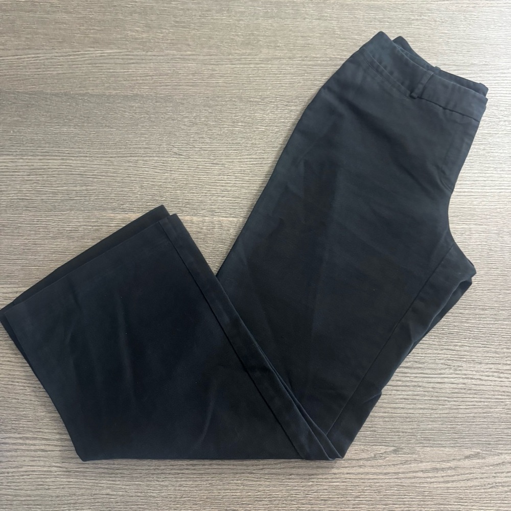 Worthington Women's Curvy Fit Career Dress Pants Size 8 Flat Front Black